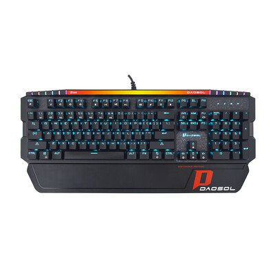 

DAOSOL D300 Optical Axis Mechanical Keyboard Gaming Keyboard Wired USB Customized LED Monochromatic Backlit 104 Keys For Gamer