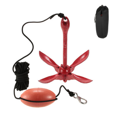 

15kg33lbs Folding Anchor Rigging System Kit Set with Float Carrying Bag Rope Fishing Buoy Kit Portable for Kayak Raft Inflatabl