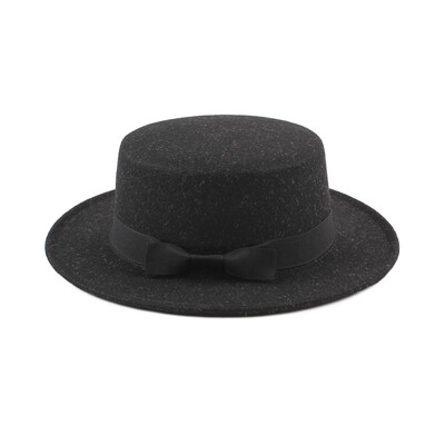 

Vintage Women Men Wide Brim Ribbon Warm Wool Blend Felt Hat Unisex Trilby Fedora Cap Cowboy Hat Gorras