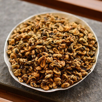 

Premium Golden Snail Dian Hong Jin Luo Handmade Pure Bud Yunnan Black Tea