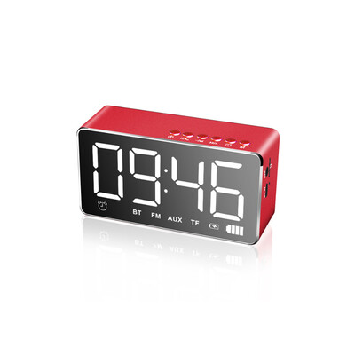 

Multifunction LED Livingroom Alarm Clock Portable BT Wireless Mini Subwoofer Speaker with Mirror Function