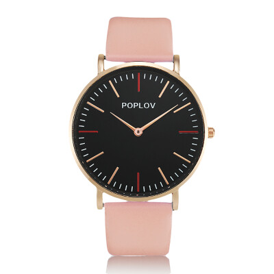 

Quartz Watch Women PU Leather Strap Wrist Watch Casual Female Clock