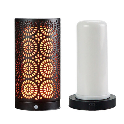 

LED Magnet Flickering Flame Light USB Rechargeable Water-Resistant Decorative Table Night Lamp with Magnetic Base Removable Metal