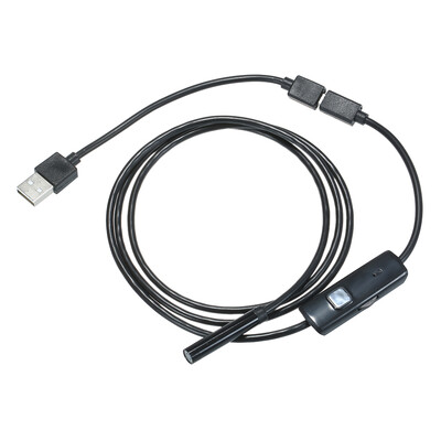 

OWSOO 7MM 6 LED Lens Endoscope IP67 Waterproof Inspection Borescope Wire Snake Tube Camera for OTG Compatible with Android Smart P