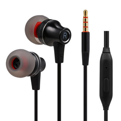 

35mm Wired Headphone In-Ear Headset Stereo Music Earphone Earpiece In-line Control Hands-free with Microphone for Smartphones Tab