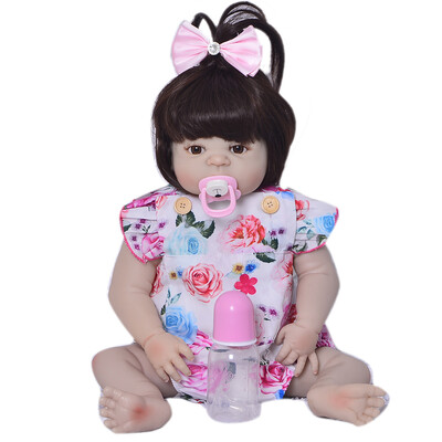 

New Design 19 Inch Reborn Baby Girl Doll Twins Full Body Silicone Realistic Baby Doll For Kids Christmas Gift Bedtime Play Toy