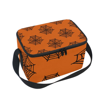 

ALAZA Insulated Lunch Box Spider Web Lunch Bag for Men Women Portable Tote Bag Cooler Bag