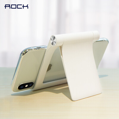 

ROCK desktop phone holder creative adjustable multi-function lazy bracket non-slip foldable portable mobile phone holder mobile phone holder ipad mobile phone tablet universal white