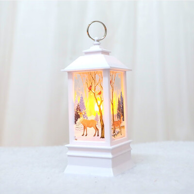 

NeillieN Retro wind lamp Santa Claus decoration Christmas LED lighting Candlestick lampChristmas gifts LED Nightlight
