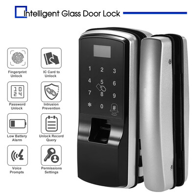 

Smart Lock Glass Door Intelligent Fingerprint Lock Digital Touchscreen Electronic Keyless Touch-screen Lock for SingleDouble Open