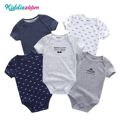 

5PCSLot Unicorn Baby Girl Clothes Cotton Babywear Bodysuits One-Piece Baby Boy Clothes Rompers Newborn 0-12M Short Sleeve