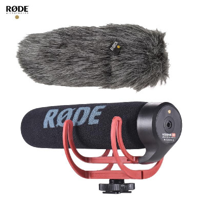 

RODE VideoMic GO Super Cardioid Directional Microphone Lightweight On-Camera Shotgun Microphone with Fur Wind Shield Shock Mount F