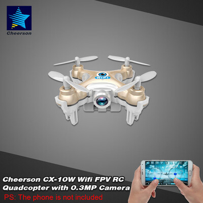 

Original Cheerson CX-10W 4CH 6-Axis Gyro Wifi FPV RTF Mini RC Quadcopter with 03MP Camera