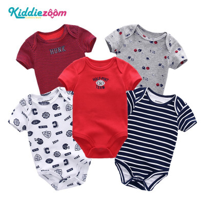 

5PCSLot Unicorn Baby Girl Clothes Cotton Babywear Bodysuits One-Piece Baby Boy Clothes Rompers Newborn 0-12M Short Sleeve