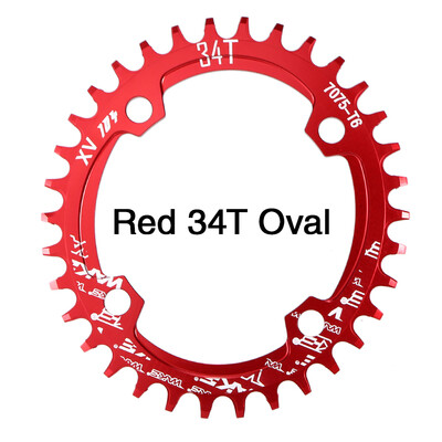 

Bike Narrow Wide Chainring Crankset Single Chain Ring Bike Round Oval Chainrings BCD 104MM 32T 34T 36T 38T