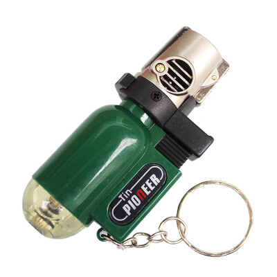 

2pcs Cigarette Accessories Pendant Torch Cigar Lighter Refillable Windproof Cylindrical Shape Butane Gas Lighters Transparent with