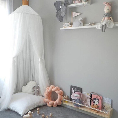 

4 Color Mosquito Net Bed Canopy Yarn Chiffon Play Tent Bedding for Kids Playing Reading Dome Netting Curtains Baby Boys&Girls