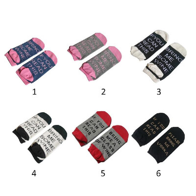 

A Pair Unique Words Series Comfortable Cotton Boat Socks Warm&Breathable Sock for Men Women Autumn Winter