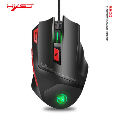 

HXSJ S800 High Performance Gaming Mouse Professional RGB Mechanical Mouse Adjustable Wrist Support for Windows XP Win 7 Win 8 iOS