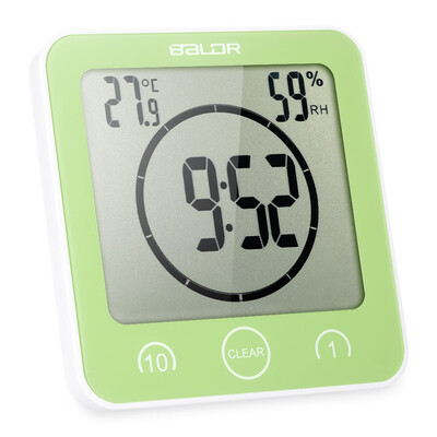 

Multifunctional Digital Clock with Large Screen Display Time Temperature Humidity Excellent LCD Shower Clock with Timer