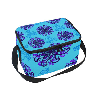 

ALAZA Boho Decorative Ornament Lunch Box Insulated Lunch Bag Large Cooler Tote Bagfor Men Women