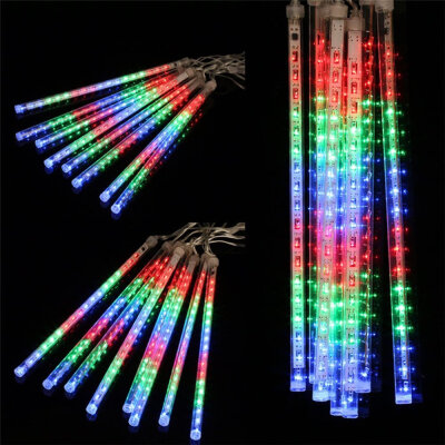 

KWB 50CM Falling Rain Christmas Lights Waterproof LED Meteor Shower Lights with 8 Tube Icicle Snow