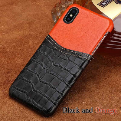 

Leather phone case iPhone5 6 7 8s plus protective shell color crocodile skin card back cover all-inclusive x xs max xr phone case