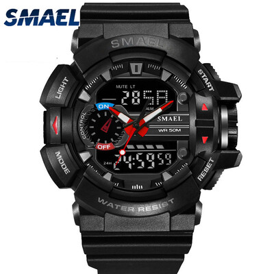 

Mens Stylish Sports Multi-function Electronic Waterproof Watch Dual Display Wristwatches