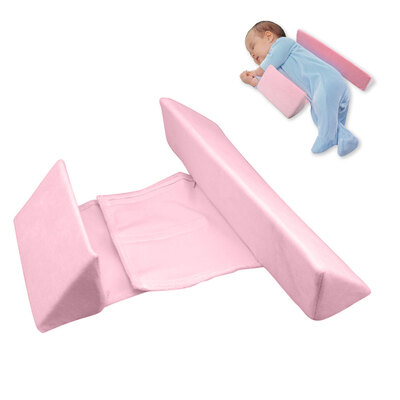 

Newborns Baby Sleep Pillow Side Support Nursing Wedge Pillow Positioner Anti-Roll Anti-Flat Head Anti-Spitting Milk Infant Bedding