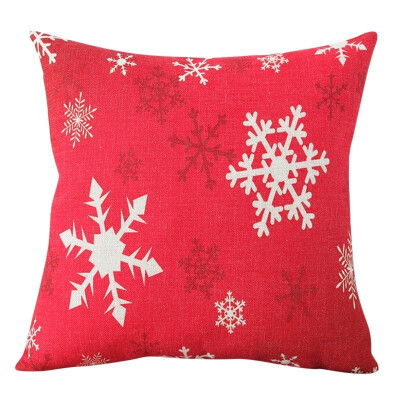 

Pillowcase Christmas Linen Snowflake Pillowcase Red Printed Pillowcase