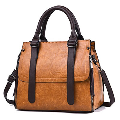 

Women Vintage Shoulder Bag 2019 Female Causal Leather Totes High Quality Dames Handbag Drop Shopping 11 colors