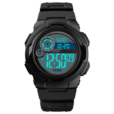 

Time beauty skmei watch male sports electronic watch teen student children luminous watch 1437 black