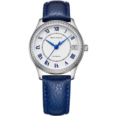 

Seagull SEAGULL watch national series fashion beautiful diamond-encrusted automatic mechanical womens watch calendar white plate belt ladies watch 719116083L