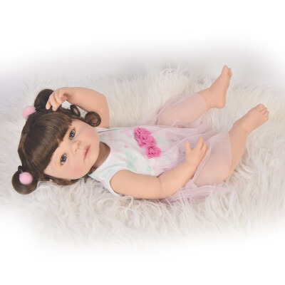 

New Arrival 23 Inch Reborn Toddler Dolls Lifelike Full Silicone Princess Baby Doll With Fiber Hair Kids Christmas Gifts Girl Toy