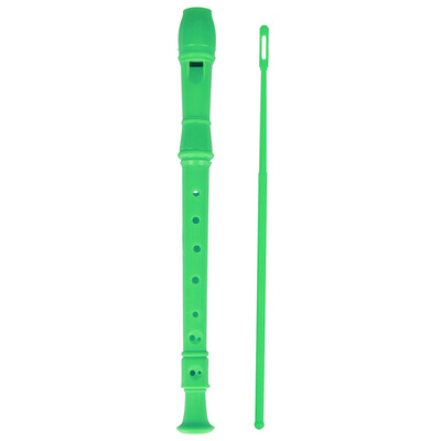 

ABS Soprano Descant Recorder Clarinet 8 Holes German Style C Key with Fingering Chart Cleaning Stick for Kids Beginners