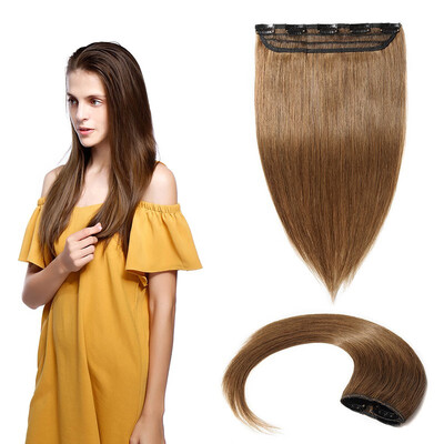 

100 Remy Human 34 Full Head 1 Piece 5 Clips Clip in Remy Human Hair Extensions Silky Straight