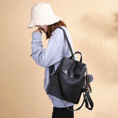 

NovelTeez Backpack female 2018 new Korean version of nylon large capacity college bag casual shopping multi-function collision co