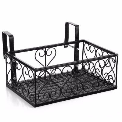 

Flower Pot Stand Rack Deck Rail Flowerpot Railing Shelf Balcony Rail Planter Shelf Fence Railing Flower Pots Holder