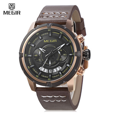 

MEGIR ML2047 Male Quartz Watch Calendar Stopwatch Men Wristwatch