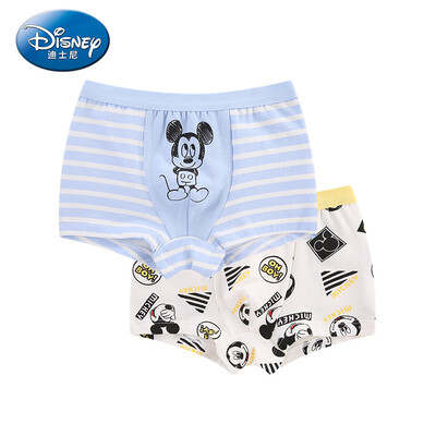 

Disney Disney self-employed childrens clothing boys childrens boxer briefs two packs 2019 spring&summer new DA922HW59 white full-print blue&white strips 90