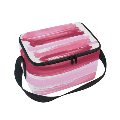 

ALAZA Lunch Box Watercolor Pink Insulated Lunch Bag Large Cooler Tote Bagfor Men Women