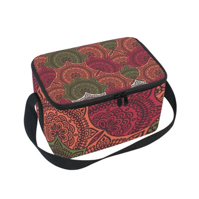 

ALAZA Insulated Lunch Box Colorful Roma Design5 Lunch Bag for Men Women Portable Tote Bag Cooler Bag