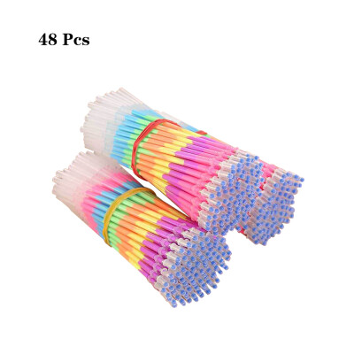 

48Pcs Pen Refills Multi-color Rainbow 05mm School Office Supplies Highlighter Pen Core