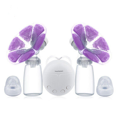 

RealBubee RBX - 8023s - 2 Powerful Double Intelligent Microcomputer USB Electric Breast Pump with Milk Bottle Cold Heat Pad Nipple