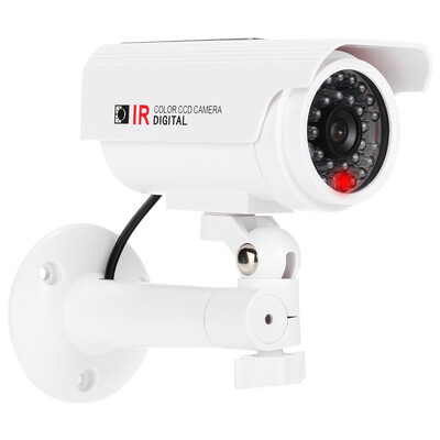 

Simulation Fake Dummy Gun Bullet Camera Rainproof Solar Powered with LED light for House Office Market Security System