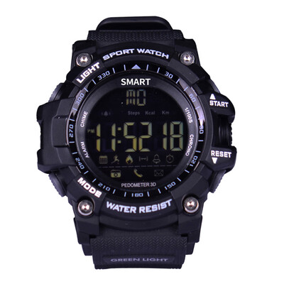 

Time Owner Bluetooth Clock EX16 Smart Watch Notification Remote Control Pedometer Sport Watch IP67 Waterproof Mens Wristwatch