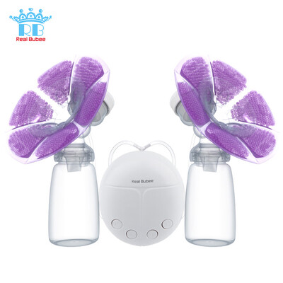 

RealBubee Powerful Double Intelligent Microcomputer USB Electric Breast Pump with Milk Bottle Cold Heat Pad