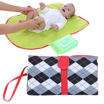 

Baby Portable Changing Pad Foldable Waterfroof Lightweight Wipeable Diaper Changing Mat Travel Station With Storage Pocket Khaki