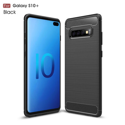

Goowiiz Phone Case For Samsung Galaxy S10S10 PlusS10 Lite Fashion Slim Carbon Fiber TPU Soft Silicone Prevent falling