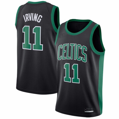 

2019 New Mens Boston Celtics 11 Kyrie Irving White Black Green Basketball Jersey Size S-XXL